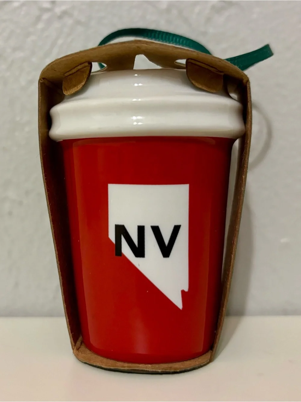 Starbucks Nevada State Outline Ceramic Ornament